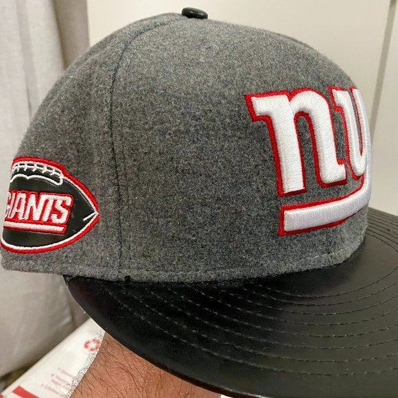 New Era Other - New Rare New York Giants New Era "Leather Melt 59Fifty Fitted Throwback Hat Cap